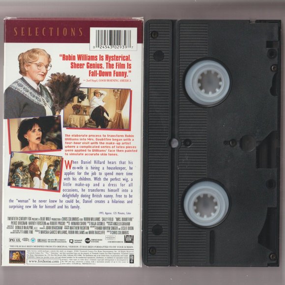 Mrs. Doubtfire VHS Robin Williams, Sally Field - Picture 2 of 2